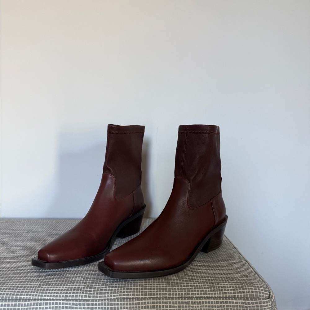 Stuart Weitzman Rich Brown Ankle Boots